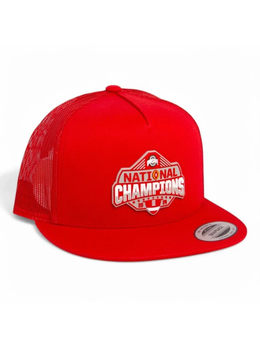 Ohio State Buckeyes 2024 CFP National Champions YP Flat Bill Trucker Hat